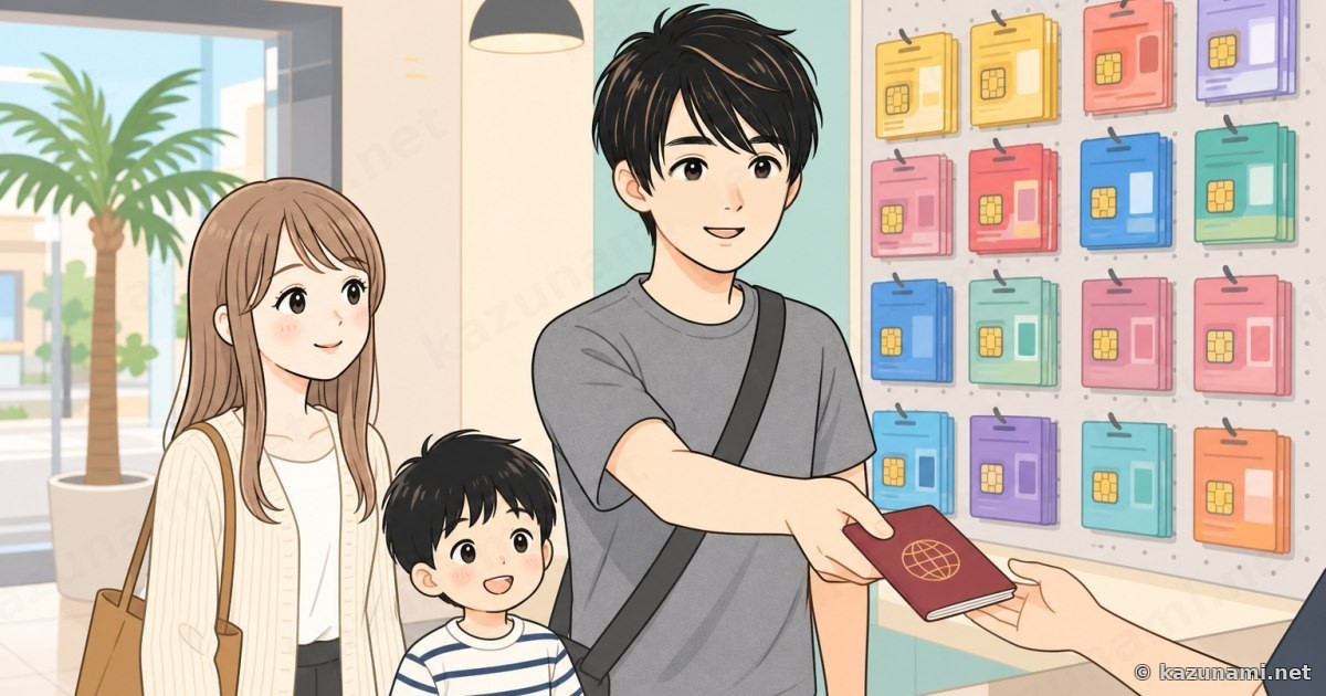 マレーシアのスマホ・インターネット事情とSIMカード選びを表すイラスト